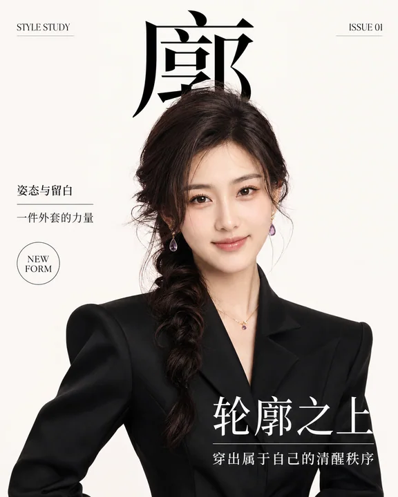极简主义结构感时尚杂志封面