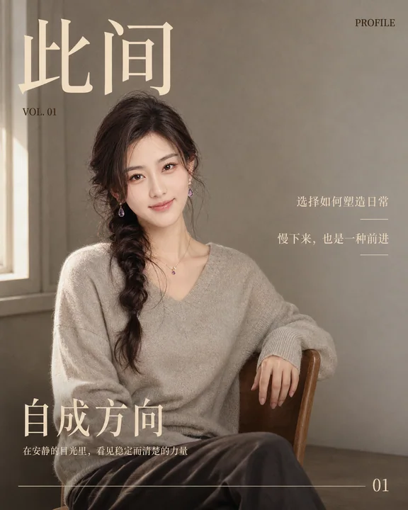 温柔目光下的力量:人文感人物杂志封面