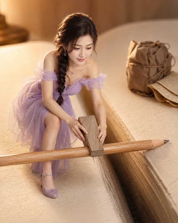 奇幻书境中的微缩建筑师铅笔之桥