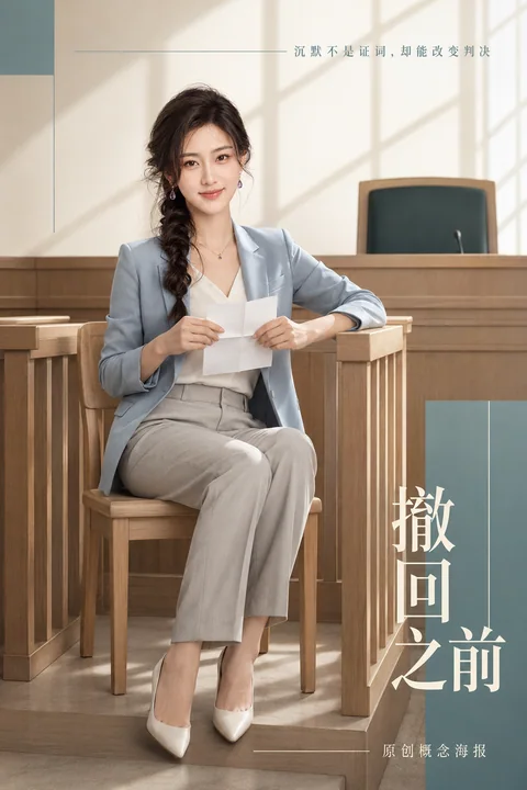 撤回之前:法庭心理电影概念海报