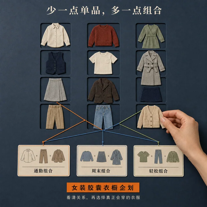 胶囊衣橱企划：十二件单品的穿搭逻辑