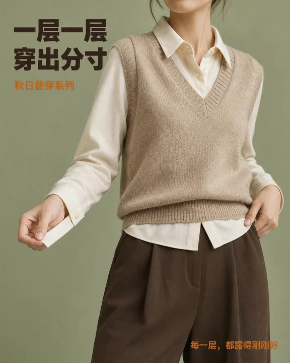 秋日叠穿美学:分寸感十足的商业海报