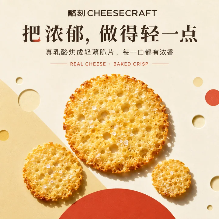 极简现代风乳酪脆片品牌视觉大片