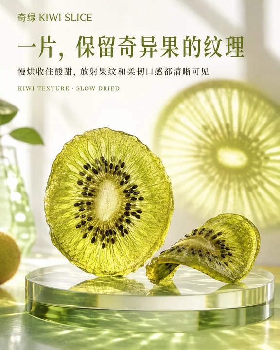 奇绿品牌KV:通透果纹与慢烘柔韧美学