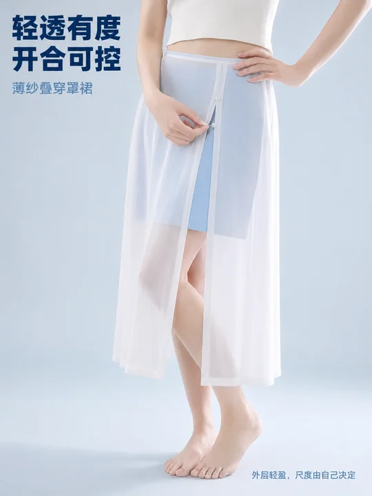 轻透有度开合可控之美薄纱叠穿海报