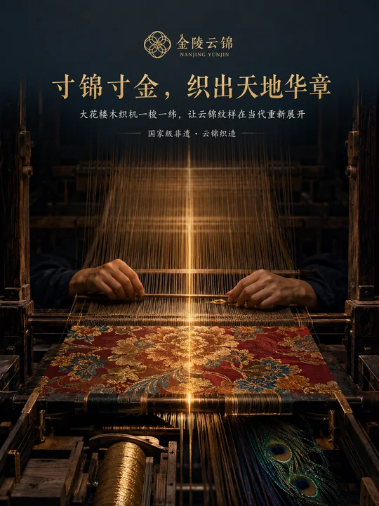 锦绣金陵:大花楼木织机非遗海报