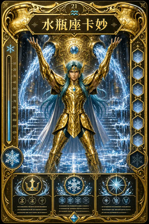 圣斗士水瓶座卡妙黄金圣衣角色卡