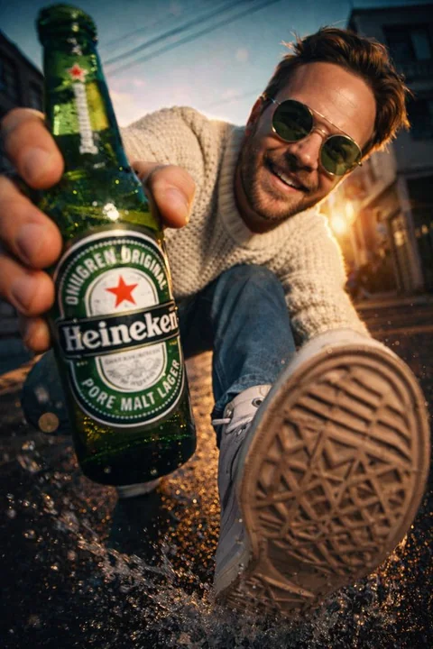 Mannequin masculin montrant des bouteilles sur la rue