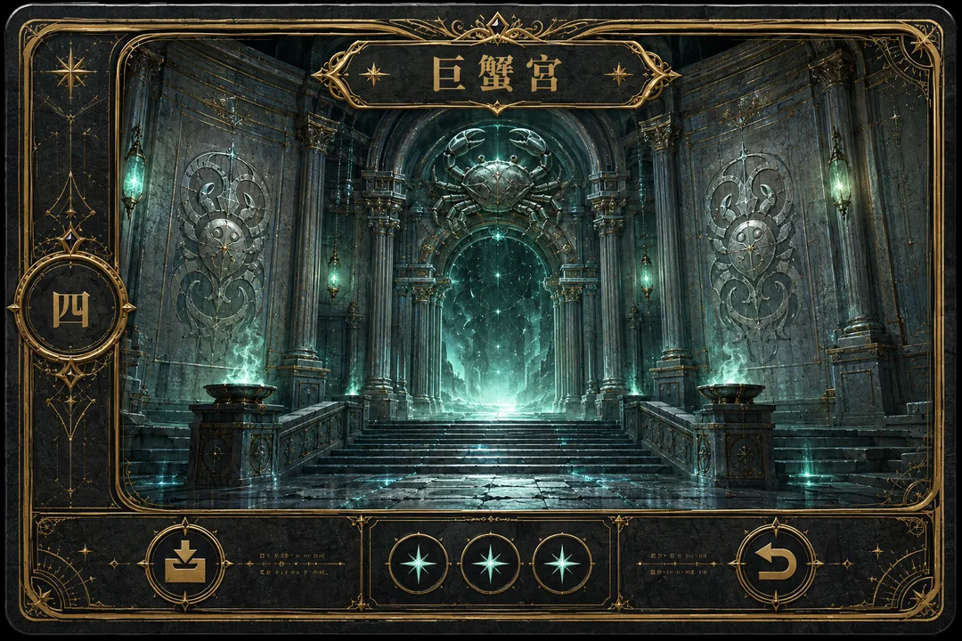神秘巨蟹宫：暗金石阶与青绿迷雾之门