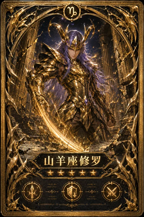 黄金圣斗士山羊座修罗:圣剑艾斯卡利巴之刃