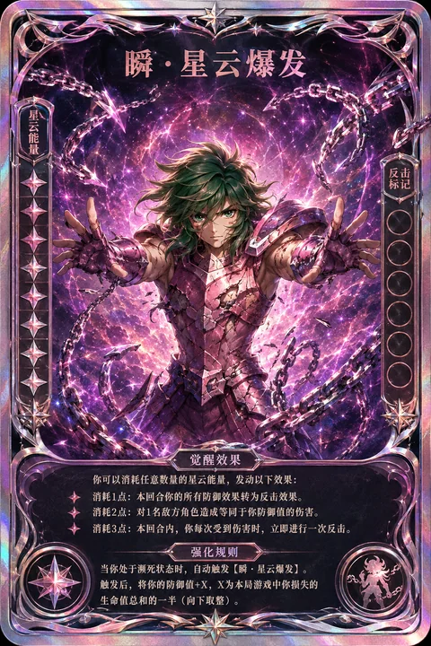瞬星云爆发觉醒角色卡设计