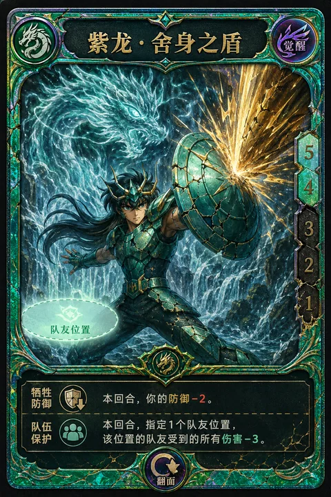 紫龙天龙座舍身之盾觉醒卡