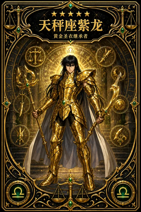 天秤座紫龙：黄金圣衣继承者典藏金卡