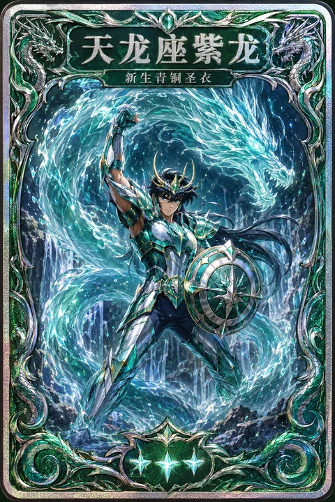 天龙座紫龙新生青铜圣衣典藏卡