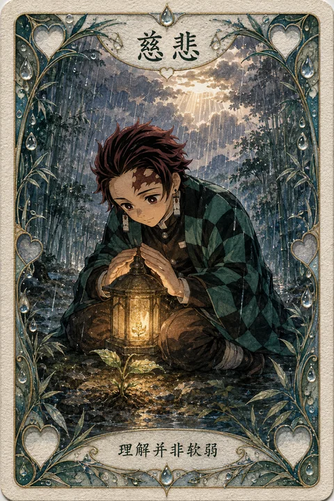 鬼灭之刃炭治郎慈悲主题神谕卡