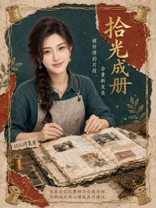 拾光成册：金线缝补记忆的艺术纪念卡