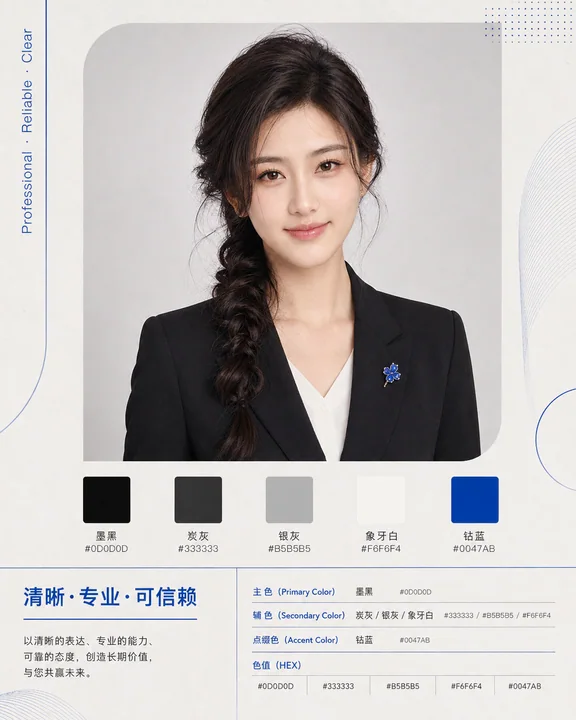 极简主义专业个人品牌色卡视觉设计