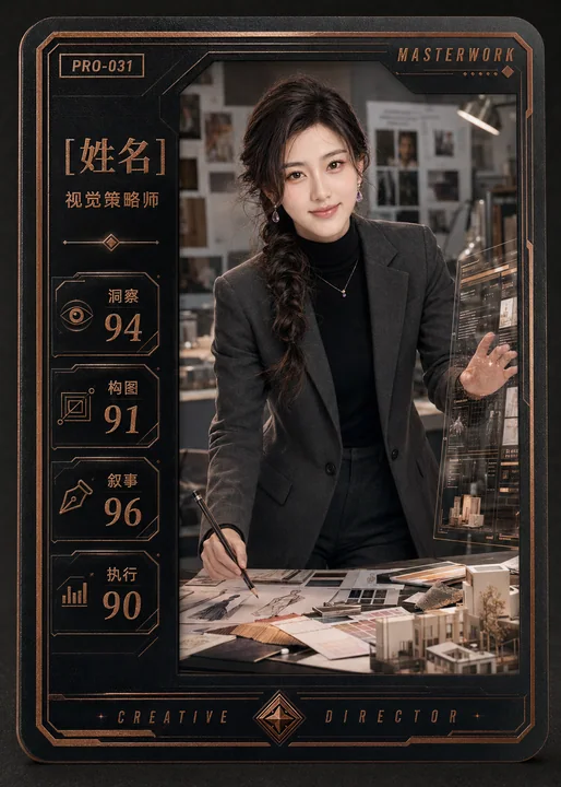 现代职场幻想创意总监典藏卡片