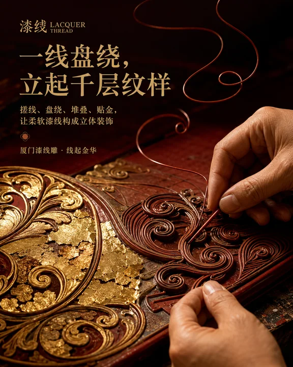 厦门漆线雕非遗工艺品牌视觉大片