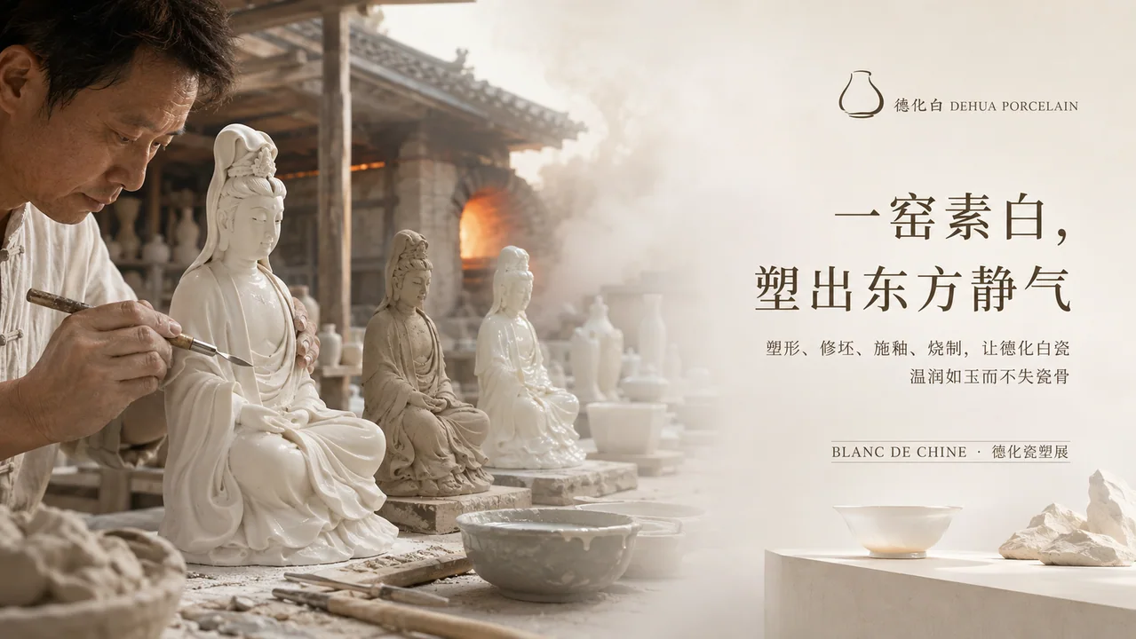 一窑素白德化瓷塑非遗文化官网首屏