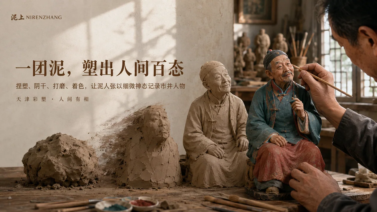 泥上生花:天津泥人张彩塑非遗品牌视觉