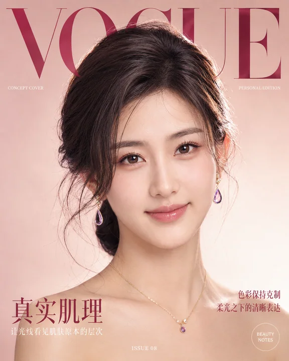真实肌理:VOGUE美容个人概念封面