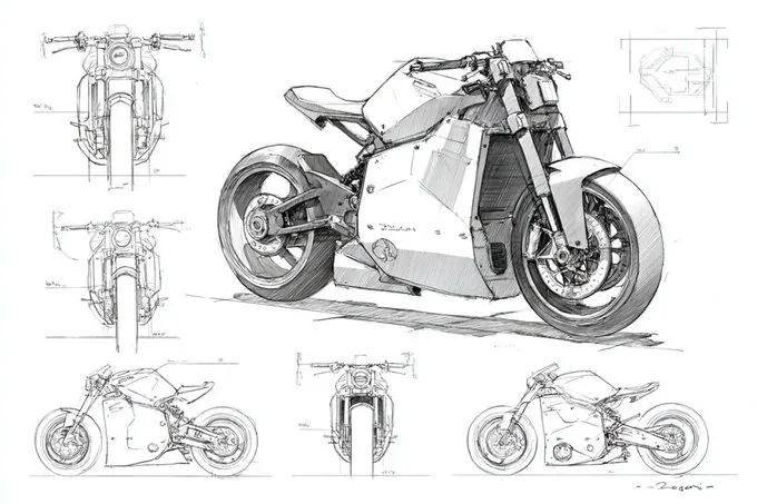 Esquisse de concept minimaliste industrielle