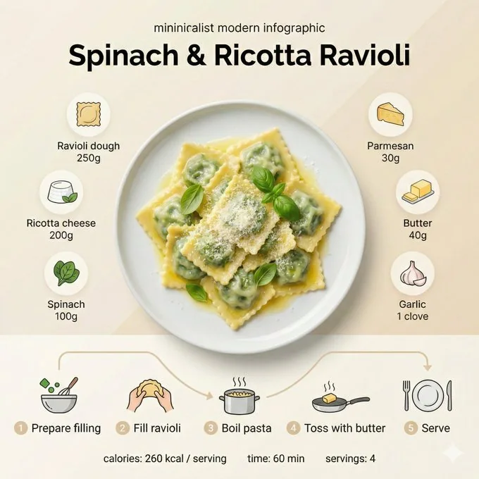 Illustration minimaliste de recette nordique