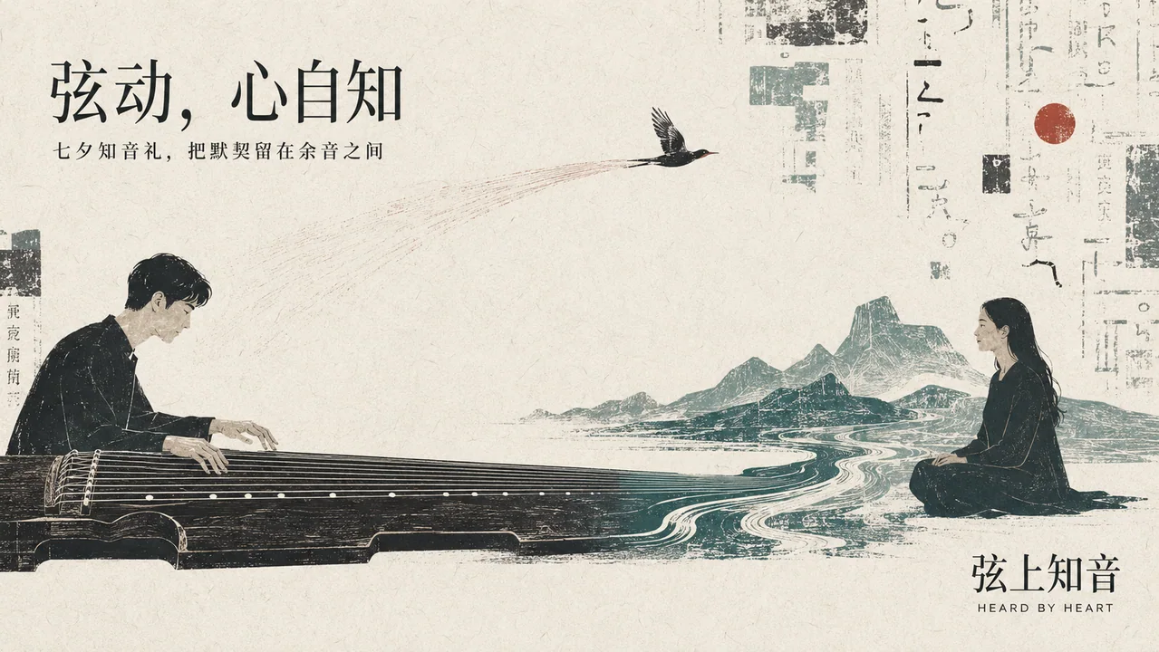 弦上知音：古琴谱与现代木刻版画的七夕礼赞
