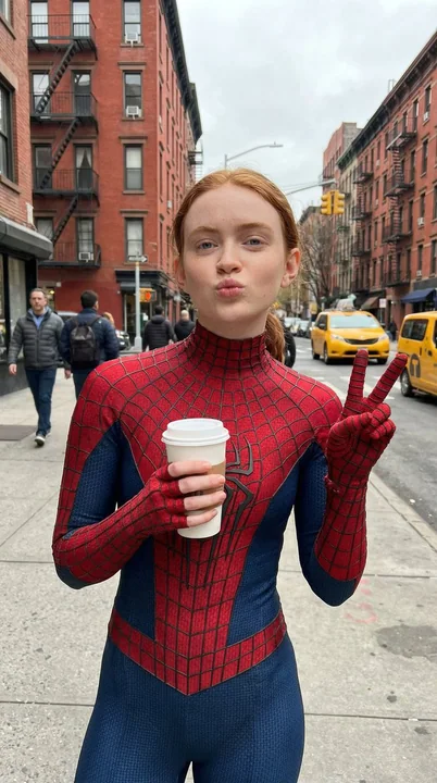ストリート・スパイダーウーマン・コーヒー・モーメント