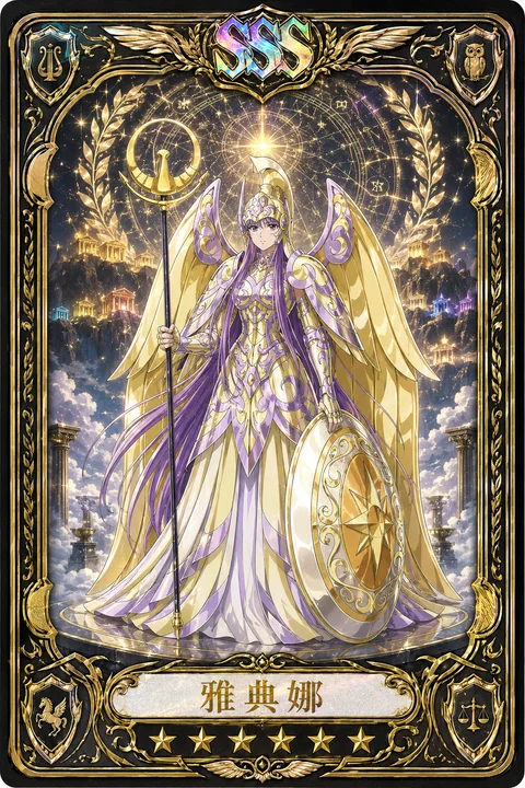 圣斗士星矢雅典娜女神圣衣SSS级典藏卡