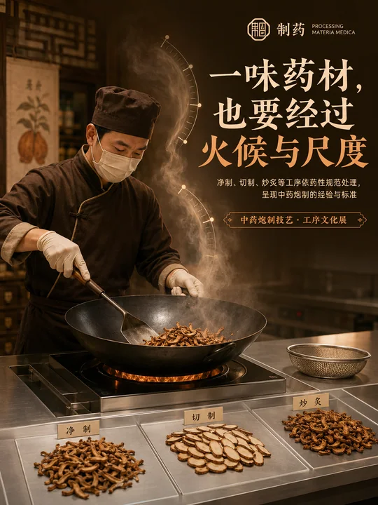 匠心炮制:中药文化展品牌视觉海报