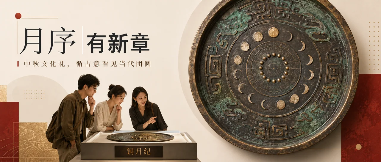 青铜月影：铜月纪中秋文创商业海报设计