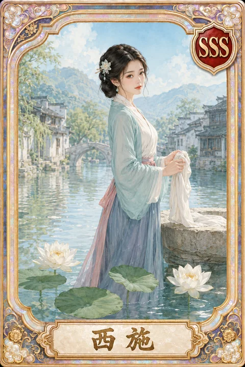 绝代佳人西施：SSS典藏系列水乡浣纱图