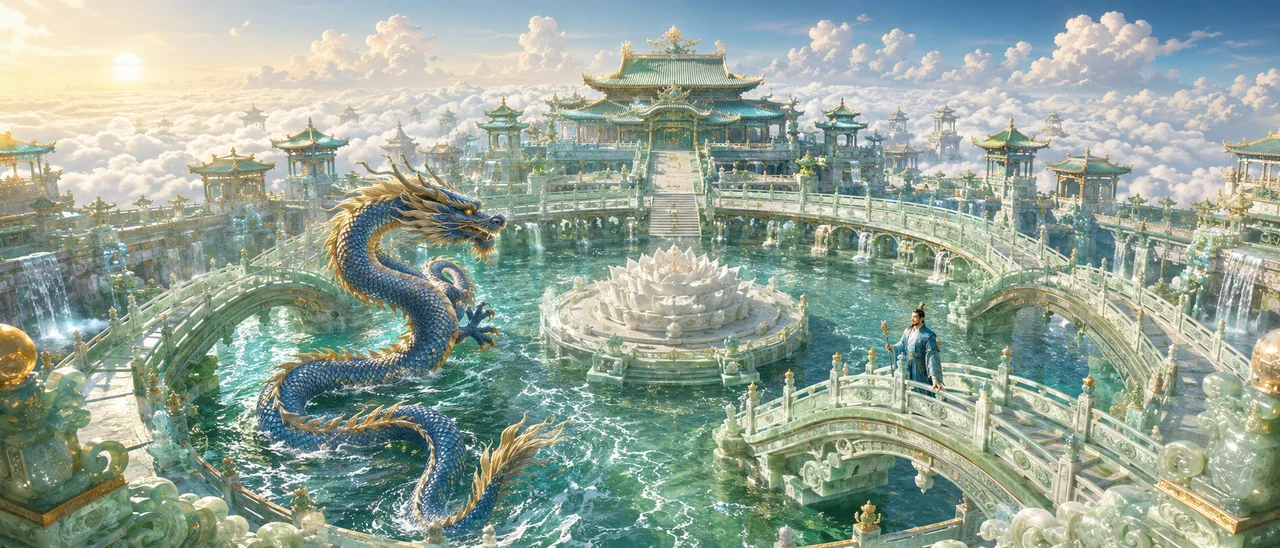 龙池水府:苍龙绕殿之东方史诗境