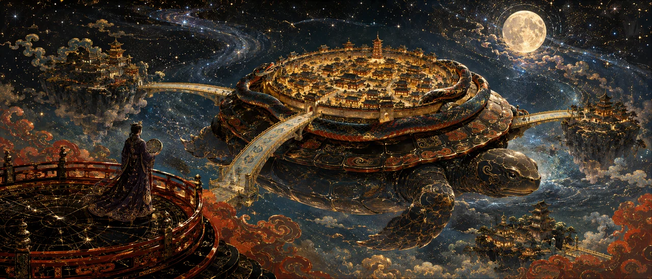 漆绘神话:螺钿星海下的玄武古城