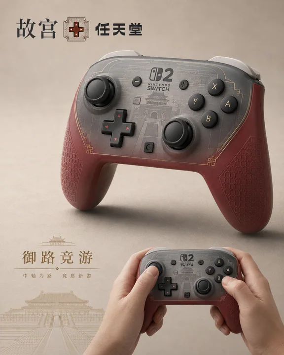 故宫联名任天堂御路竞游手柄