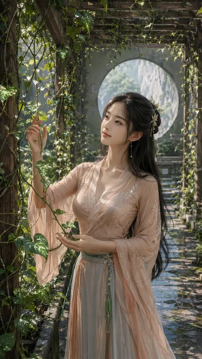 梦回大唐藤月谷灵植仙子画卷