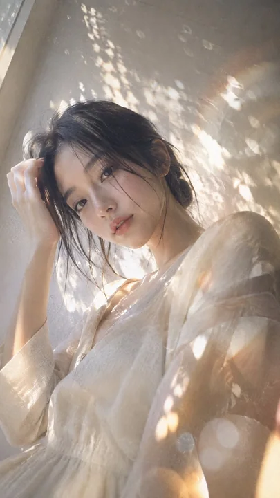 唯美文艺室内少女人像