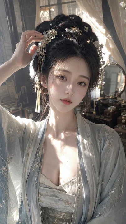 中式古典清冷梦核真实摄影