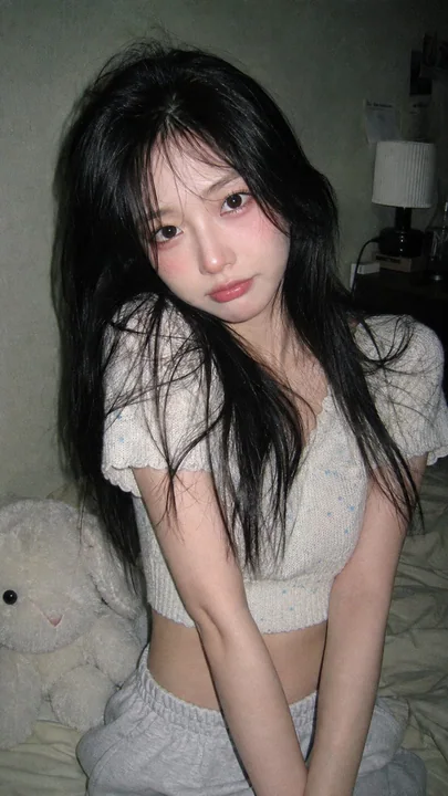 韩系女友卧室CCD直闪随拍