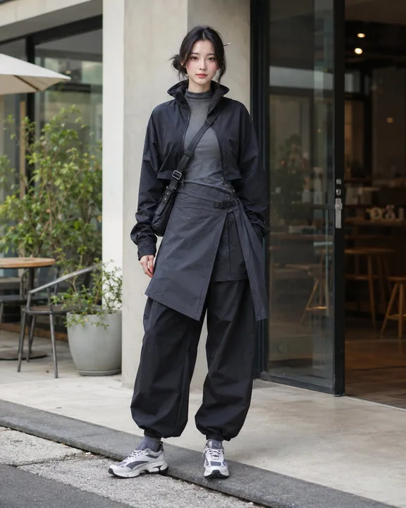 和服腰封层叠机能风穿搭