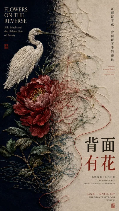 左右构图编辑设计展览海报提示词