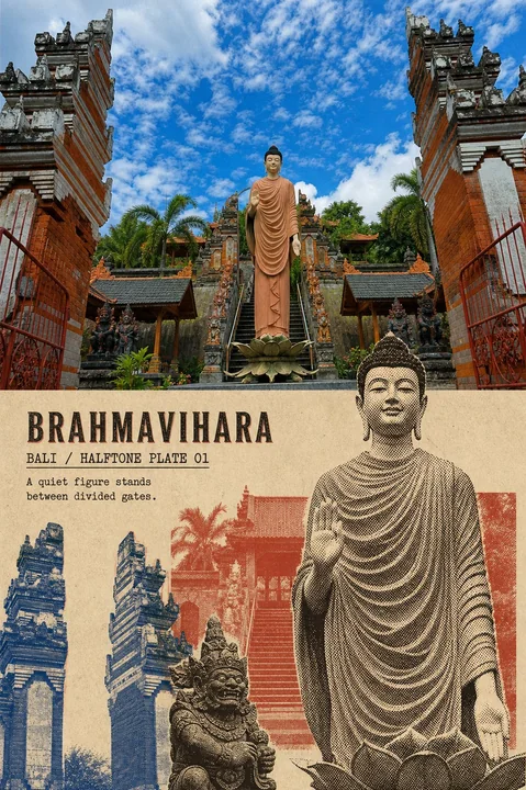 高级感复古半色调旅行设计海报