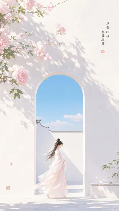 东方禅意清透极简插画