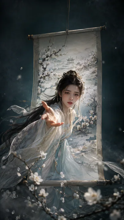 墨染梅神:画境初现的清雅少女