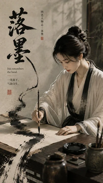 高级东方人物画报海报生成指令