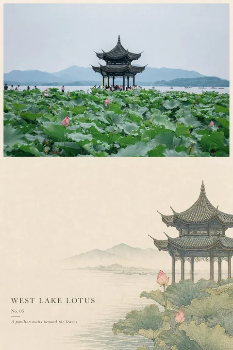 宋代院体风格旅行海报设计