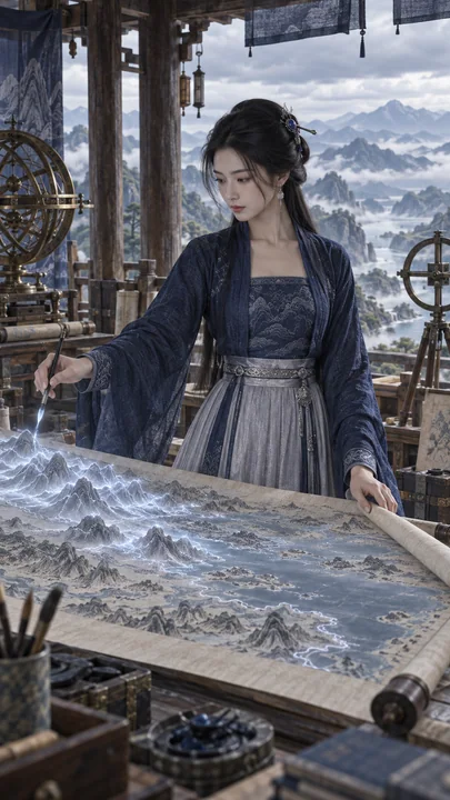 苍岚山海绘卷:唐风幻想女绘师的高山测绘影踪