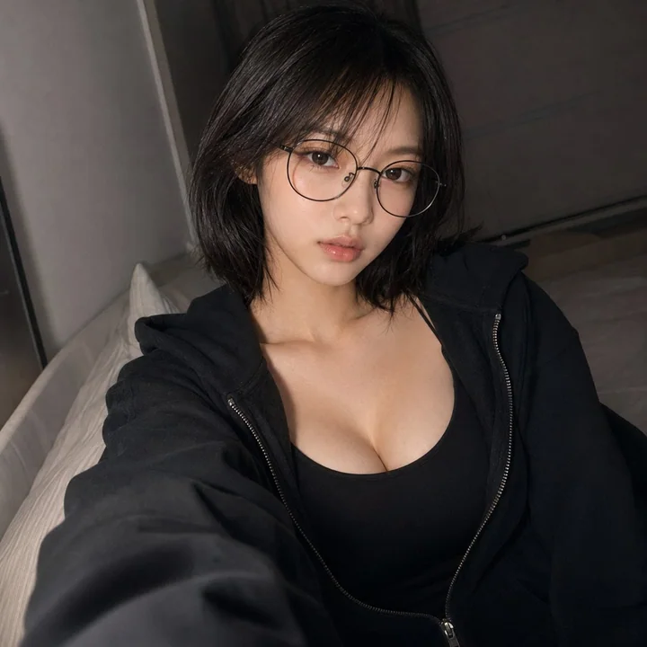 深夜韩系公寓极简风女生自拍